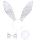 "LAPIN BLANC" set déguisement (oreilles, noeud papillon, queue)