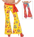 "PANTALON 70S PANTS A FLEURS" en tissu chaud - 2 coul.