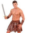"GLADIATEUR" (jupe simili cuir & brassards)
