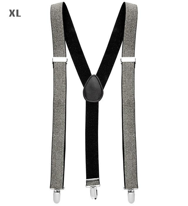 [8153S] "BRETELLES ARGENTEES LUREX" (extra long jusqu'à 115-120 cm)