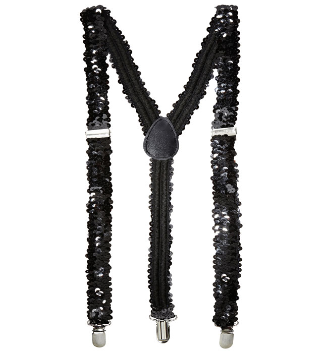 "BRETELLES PAILLETTES NOIRES"