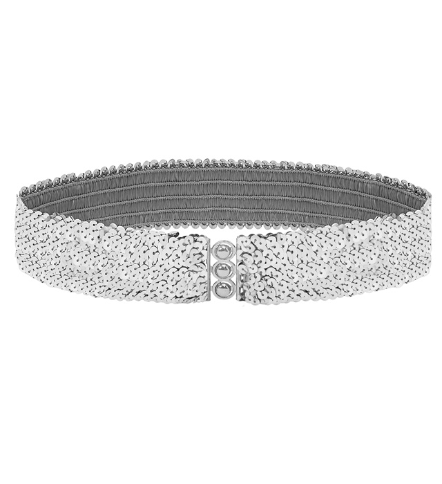 "CEINTURE PAILLETTES ARGENTEE"