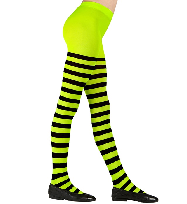 [01211] "COLLANT RAYE NOIR-VERT" 70 DEN (1-3 years)
