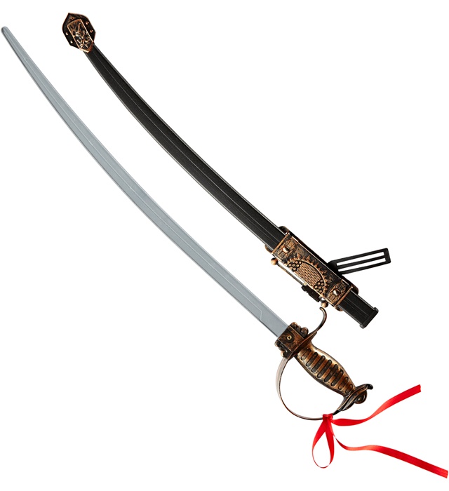 [8199D] "EPEE REELLE ANCIENNE AVEC FOURREAU DECORE" 68 cm