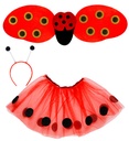 "COCCINELLE" set déguisement (tutu, ailes, antennes)