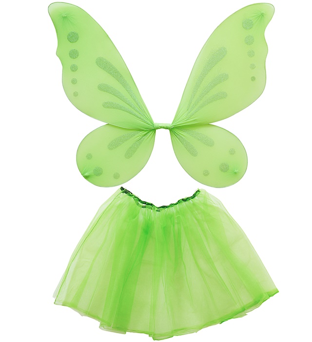 "FEE DE LA FORET" set déguisement (tutu, ailes)