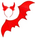 "DEMON FEMME ROUGE" set déguisement (ailes, cornes)