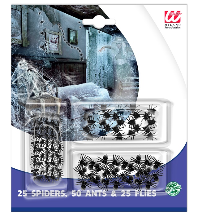 Set de "50 FOURMIS, 25 ARAIGNEES ET 25 MOUCHES"
