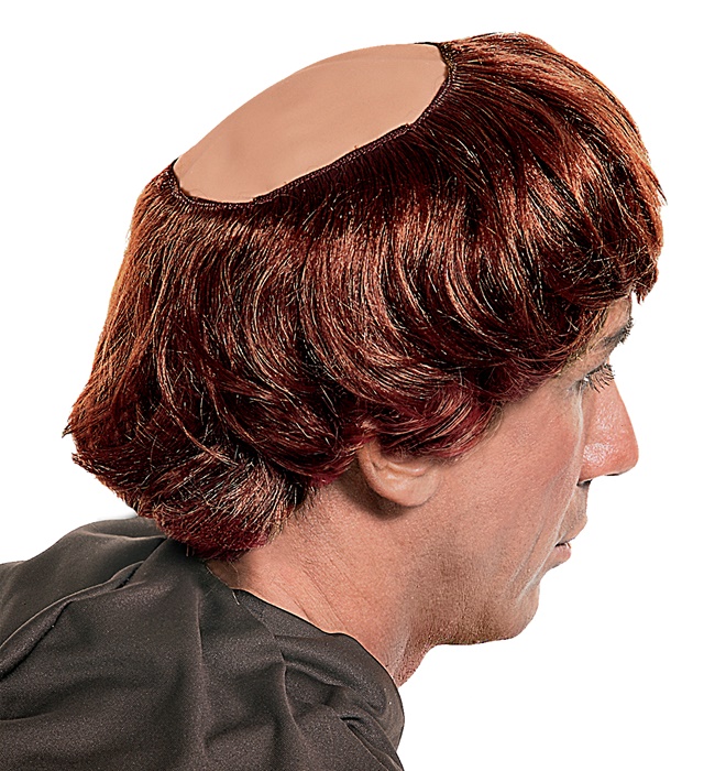 "COIFFE DE MOINE AVEC CHEVEUX"