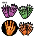 "GANTS DE SQUELETTES NEON" 3 coul.Ass.- taille enfant