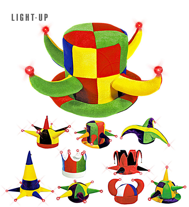 "CHAPEAU DE FETE LUMINEUX EN VELOURS" - 10 styles ass.