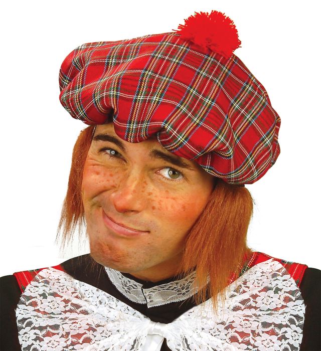 "BERET ECOSSAIS AVEC POMPON"