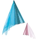 "CHAPEAU DE FEE A PAILETTES AVEC VOILE" bleu clair & rose clair ass.