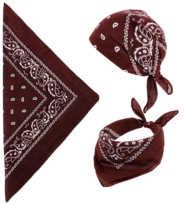 [84973] "BANDANA MARRON" 55x55 cm - 100% coton
