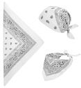 "BANDANA BLANC" 55x55 cm - 100% coton