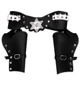 "DOUBLE HOLSTER NOIR COWBOY DE LUXE" ADULTE