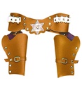 "DOUBLE HOLSTER MARRON COWBOY DE LUXE" ADULTE