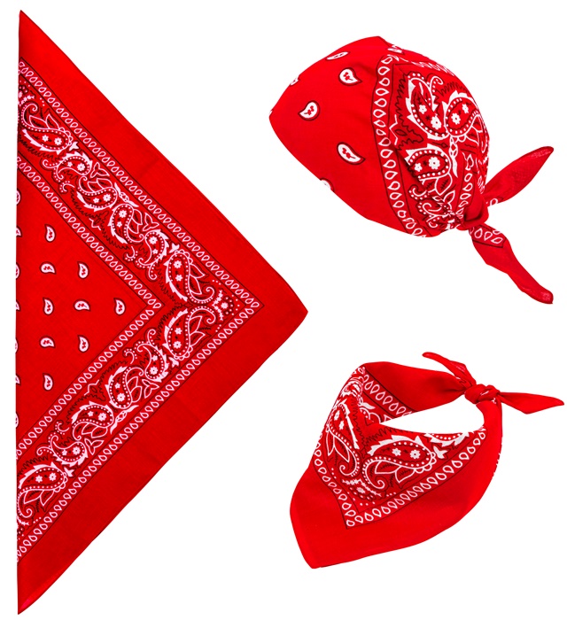 [8503R] "RED BANDANA" 55x55 cm - 100% cotton