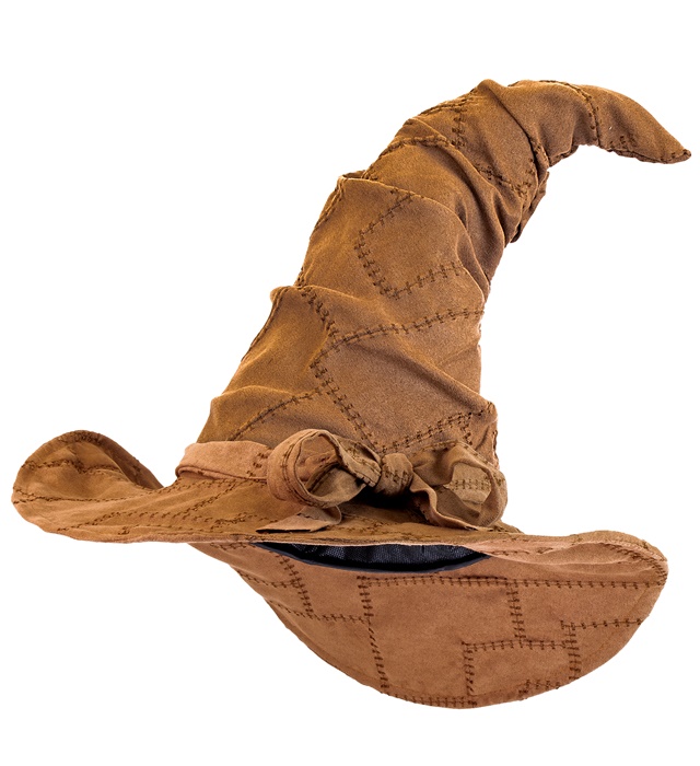 [85223] CHAPEAU MAGICIEN/SORCIÈRE EN SIMILI CUIR - marron