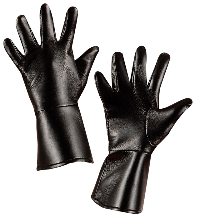 "GANTS DE CARACTERE NOIR" aspect cuir - taille enfant