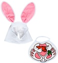 "LAPIN" bonnet et bavoir