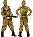 "SOLDAT DE COMBAT" (maillot muscles, pantalon, masque à capuche)