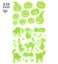 "AUTOCOLLANTS DECORATIFS HALLOWEEN FLUORESCENT" 21x15 cm