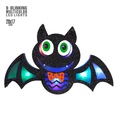 "DECORATION MURALE CHAUVE SOURIS AVEC 9 LUMIERES LED MULTICOULEUR QUI CLIGNOTENT" 28x17 cm