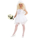 "MARIEE ZOMBIE" (robe déchiré, couvre-chef avec voile déchiré, gants)