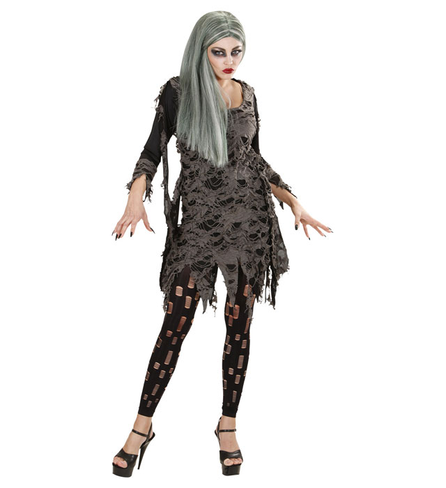 "MORTE VIVANTE" (robe en lambeaux,leggings en lambeaux)