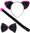 "CHATTE" set déguisement (oreilles, noeud papillon, queue)