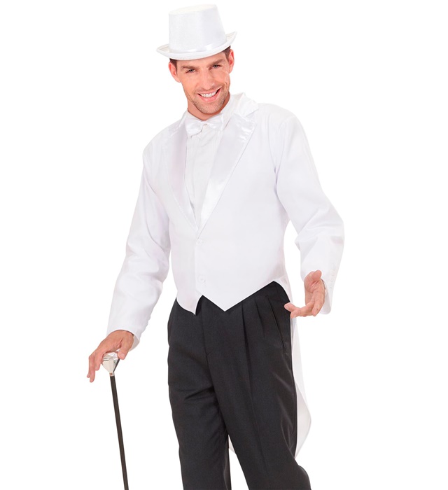 "QUEUE DE PIE BLANCHE HOMME AVEC COL SATIN"