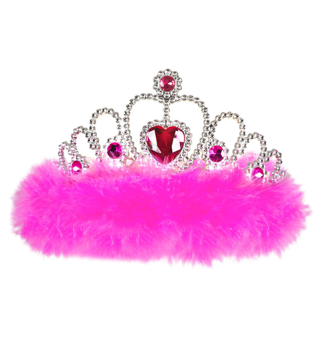 [8867P] "TIARE GIRLS NIGHT OUT AVEC GEMMESROSE VIF ET MARABOU ROSE VIF"
