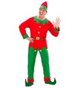 "ELFE ASSISTANT DU PERE NOEL" (casaque avec ceinture, pantalon, chapeau)