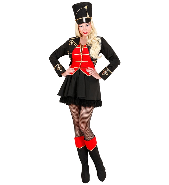 "DOMPTEUSE" (veste avec gilet, jupe, surbottes, chapeau, fouet)
