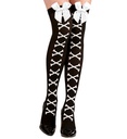 "CHAUSSETTES HAUTES OSCROISES AVEC NUD BLANC SATIN" 70 DEN