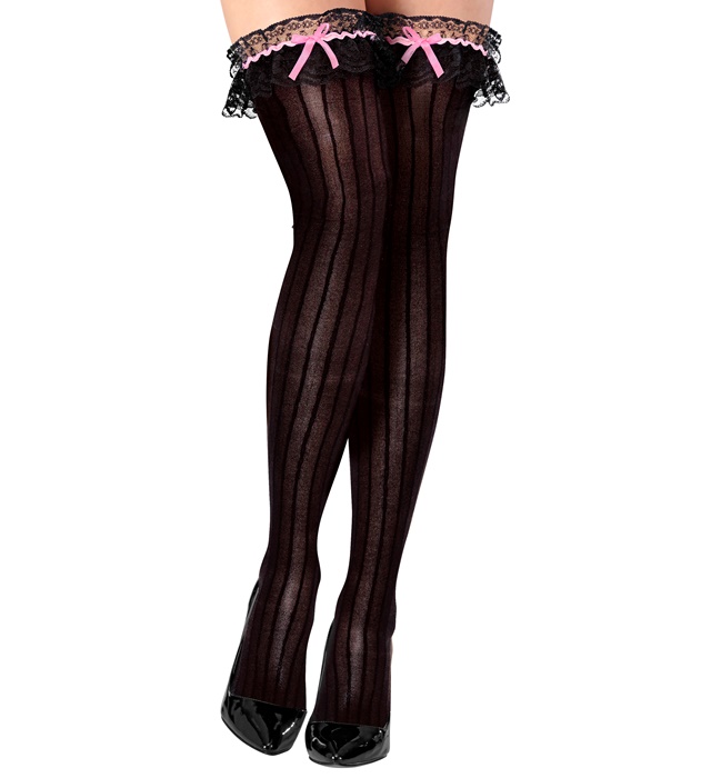 [01305] "CHAUSSETTES HAUTES BURLESQUE" 30 DEN