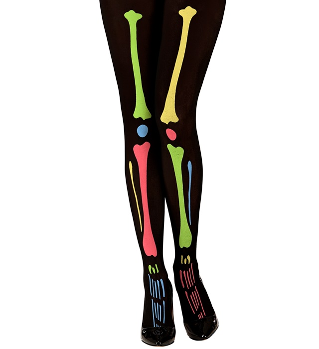 [01308] "COLLANT SQUELETTE NEON" 40 DEN