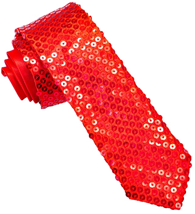 "CRAVATE A PAILLETTES ROUGE"
