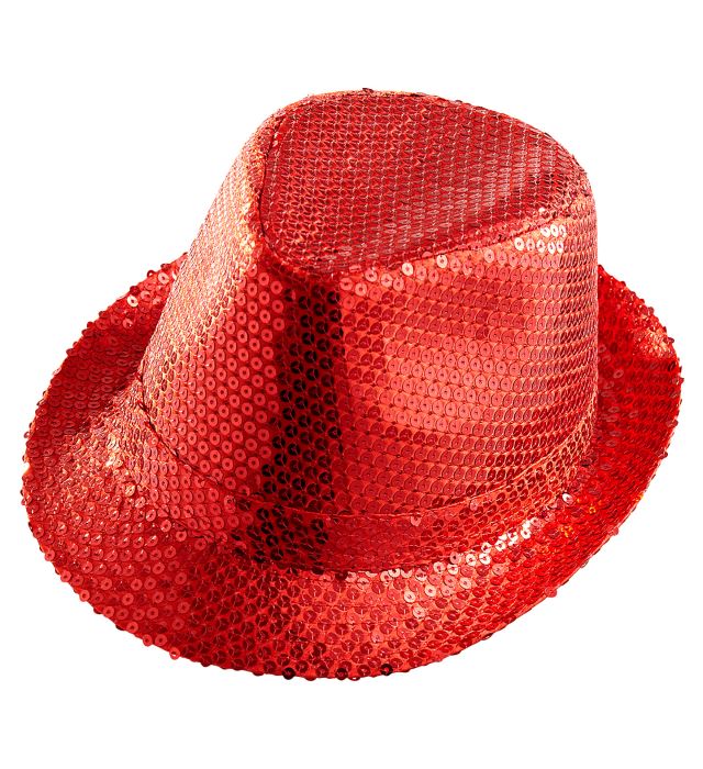 [9068H] "FEUTRE PAILLETE' ROUGE FLUO"