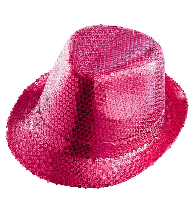 "FEUTRE PAILLETE' ROSE FLUO"