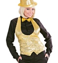 "GILET EN PAILLETTES OR" Femme