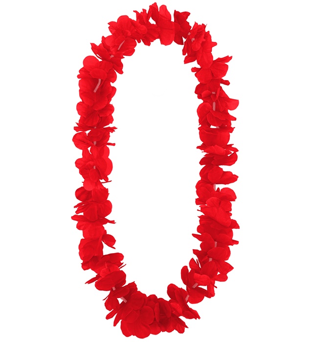 [9123D] "COLLIER HAWAÏEN ROUGE"