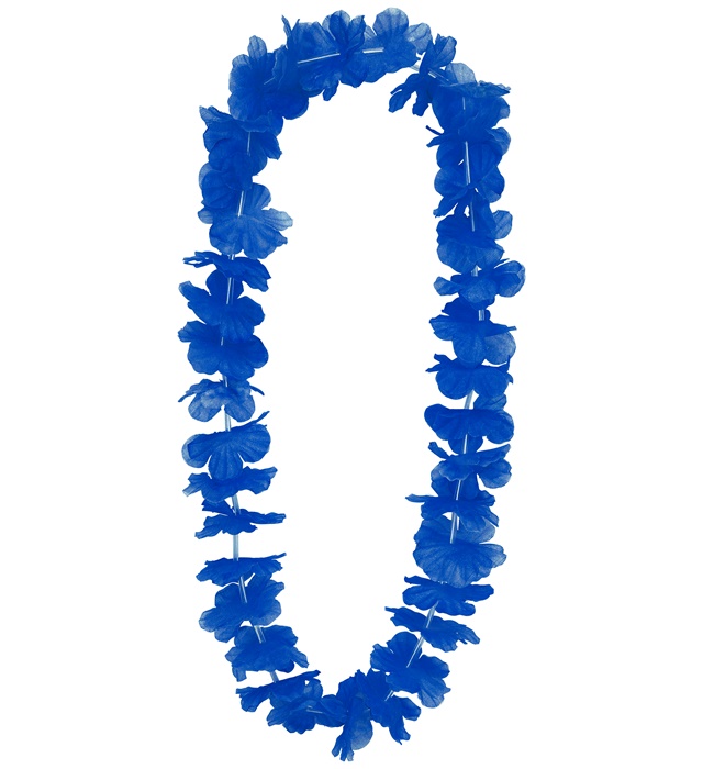 "COLLIER HAWAÏEN BLEU FONCE"