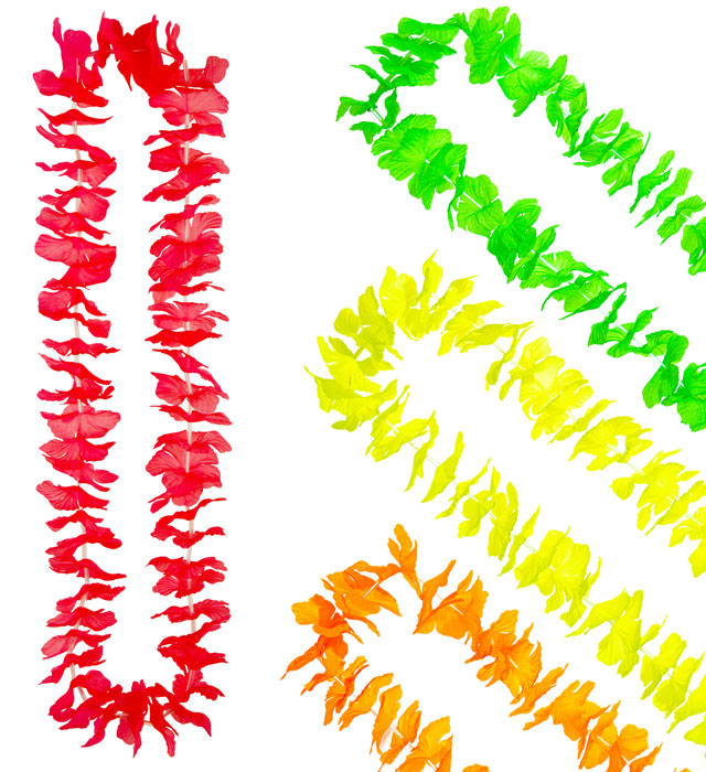 "COLLIER HAWAÏEN FLUORESCENT" 4 coul.