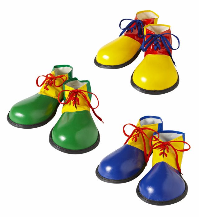 "CHAUSSURES DE CLOWN" 3 couleurs assorties - taille adulte
