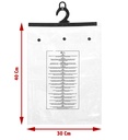"HOUSSE PVC AVEC BOUTONS PRESSION POUR COSTUME" 30x40x2.5cm