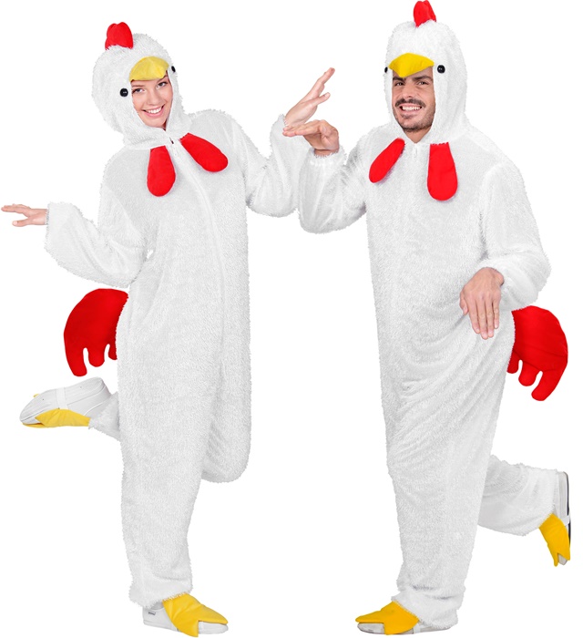 "POULET AMUSANT" (combinaison à capuche avec masque)