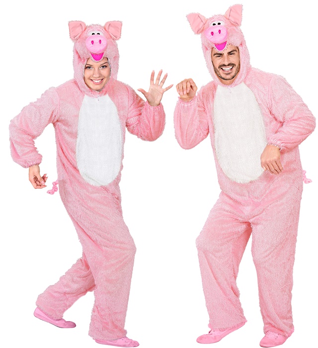"COCHON AMUSANT" (combinnaison à capuche avec masque)