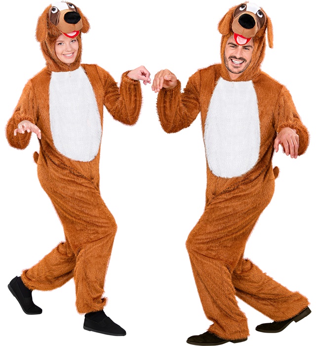 "CHIEN AMUSANT" (combinaison à capuche avec masque)